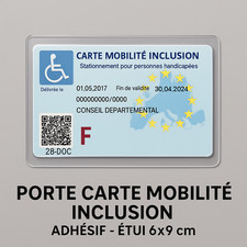 Porte-Carte Mobilité Inclusion Handicapé Stationnement Etui Pare-Brise Adhesif Pareо price