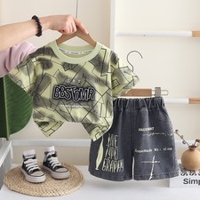 Completo Bambino Estate 2 Pezzi T-Shirt e Pantaloncini 12M-4A Casual Set Abbigliamento Ragazza price