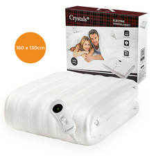 LUSSO PILE MORBIDO RISCALDATO ELETTRICO BIANCO SOTTO COPERTA MATRIMONIALE Electric Blankets price