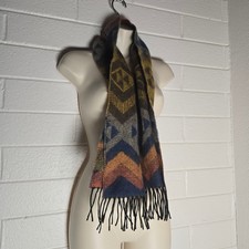 Sciarpa unisex stampa tribale geometrica sud-ovest multicolore nappa frange boho Scarf Unisex price