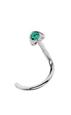 Piercing Gioiello Nose Stud Spirale 0,8Mm Cuore E Zirconia In 2,5Mm Nose Stud price
