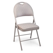 Sedia Pieghevole Tessuto Imbottito Ufficio Reception Imbottita Grigio Struttura Acciaio Resistente Folding Sedia price