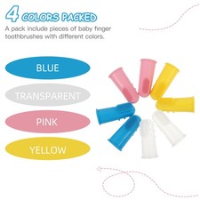4 Pezzi Spazzolino da Dito Silicone Massaggiatore Orale per Gengive Sane Gum Brush Bebè price