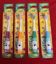 Lotto di 4 spazzolini bambini nuovi G.U.M Crayola pip-squeaks setole ultra morbide Gum Brush Bebè price