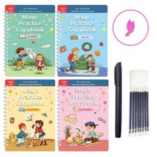 Copiario Magic Inglese Pratica per Bambini Riutilizzabile Calligrafia Numero Scrittura a Mano Quaderno di calligrafia price
