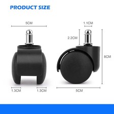 SET 5 RUOTE PER SEDIA DA UFFICIO ROTELLE NERE KIT RICAMBIO POLTRONA GIREVOLE 5PZ Sedia da ufficio price