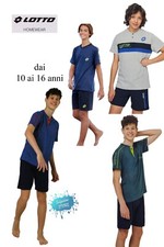 Pigiama ragazzo sottuomo mezza manica corto in jersey di cotone LOTTO Jersey Ragazzo price
