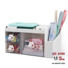 Organizer da scrivania bianco con portamatite e 3 cassetti - porta accessori scrivania Multi Work Scrivania price