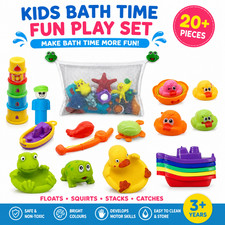 Giocattoli da bagno per bambini anatre barche pastelli bagno tempo divertente gioco acqua set rete portaoggetti Bagno Net Bebè price