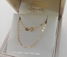 Collana Girocollo Catenina Ovalino 40 cm in oro giallo 750 18 kt nuova Collana in oro price