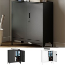 Armadietto Portadocumenti in Metallo Chiudibile a Bloccaggio, Armadio Portaoggetti a 2 Livelli con Doppie Ante Metal Filing Cabinet price