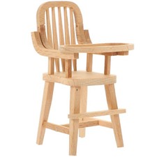 Casa delle Bambole Miniature Mobili Giocattolo Seggiolone per Bambole Piccolo Legno Alto Sedia Toy price