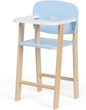Tidlo Seggiolone per Bambole - Seggiolone per Bambole in Legno Baby Dolly Gioco di Ruolo Giocattolo - Blu Alto Sedia Toy price