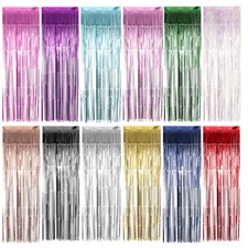 Tenda per porta in lamina 2,5 m orpello metallizzato scintillante matrimonio compleanno festa decorazione Door Ornament Bebè price