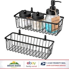 Cestini Portaoggetti Bagno in Filo di Metallo, Confezione da 2 per Organizzare Vanità e Armadi Bagno Cabinet / Mobili price