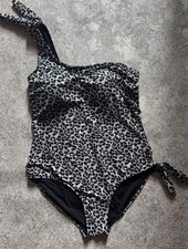 Costume da bagno monospalla Nip Tuck Swim stampa leopardata controllo pancia monokini, [M] Monokini price