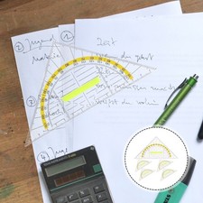 Set 5 Pezzi Righelli Triangolari Geometria Multifunzionali Misurazione Plastica Disegno Set Measuring-disegno price