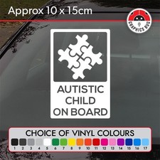 Bambino autistico a bordo - Adesivo decalcomania in vinile, 10 x 15 cm Bebè a bordo price