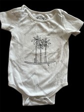 Body Binky Bro avorio 100% cotone maglia palma tavola surf -3-6 mos Bebè a bordo price