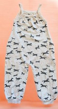 Tuta senza maniche Finn +Emma usata in ottime condizioni corallo/cavalli neri cotone biologico - 2-3T Overalls Bebè price
