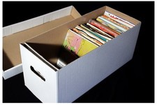 1 x 7" RECORD STRONG CARDBOARD ARCHIVE BOX AND LID - HOLDS 200 VINYL Archive Box price