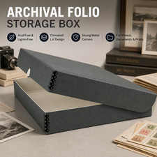 Scatola Portaoggetti Archivio Museo Archivio Foto Documento Artigianato Carta Conservazione Metallo Archive Box price