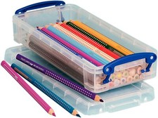 Scatola di plastica trasparente da 0,55 litri davvero utile (scatola per matite) Cassette & Contenitori Prodotti price
