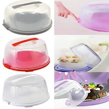 Contenitore porta torte rotondo grande multicolore contenitore trasparente coperchio chiudibile a chiave Cassette & Contenitori Prodotti price