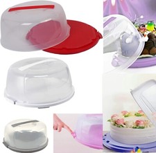 Contenitore porta torte tondo multicolore 33 cm trasparente chiudibile a chiave Cassette & Contenitori Prodotti price