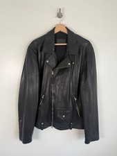 Giacca biker pelle All Saints uomo XXL nera zip moto jace pelle agnello racer Leather Abbigliamento Uomo price