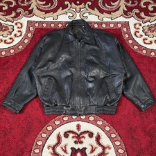 Giacca da volo bomber vintage Rountree Yorke vera pelle di agnello taglia XL Leather Abbigliamento Uomo price