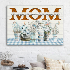 Regalo Nome Bambino Personalizzato per Mamma Incredibile Amorevole Fiori Tela_6508 Camera Wardrobe Bebè price
