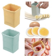 Confezione da 2 Affettatrici a Tazza | Uovo | Affettatrici a Banana | Grandi, Gialle e Blu Slicers price