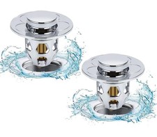 Set da 2 pz Scarico Lavabo Bagno Universale Pop up Tappo Lavandino Bagno Filtro Lavabi price