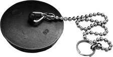 TAPPO PER LAVABO LAVANDINO IN GOMMA NERO CON CATENELLA VARIE MISURE Lavabi price