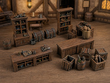 Set mobili ufficio mercantile 28-32 mm banco magazzino negozio terreno RPG Ufficio Counter price