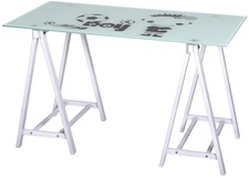 SCRIVANIA COMPUTER BOY IN ACCIAIO E VETRO L120xP60xH72 cm Computer Scrivania price
