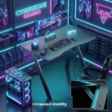 Scrivania Gaming 80x55 cm Nera |Desk PC in Fibra di Carbonio | Struttura Acciaio Computer Scrivania price