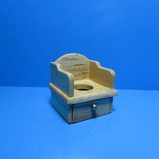 Casa delle Bambole Miniatura Sedia Vasino Allenamento Bambini in Rovere CLA10389 Potty Sedia Bebè price