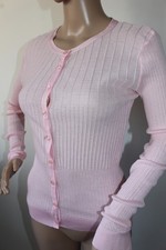Cardigan Anne Fontaine in cotone a costine fine rosa bambino manica lunga taglia M Cardigan Bebè price