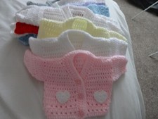 CARDIGAN NEONATO CUORI E BACI UNCINETTO BAMBINO Cardigan Bebè price