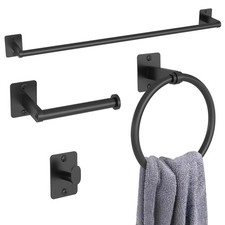 Set di Accessori da Bagno Nero Opaco, Set di 4 Pezzi di Ferramenta per Bagno, 24 Pollici... Set Towel & Accappatoio price