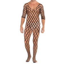 Body uomo aderente trasparente calze collant body trasparente festa tuta Bodysuit Uomo price