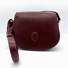 Borsa a tracolla Cartier Must Line hardware oro pelle bordeaux Giappone 075460 Borsa a tracolla donna price