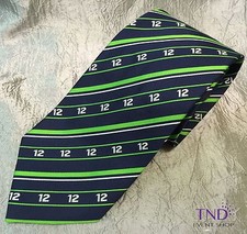 SEATTLE SEAHAWKS NUMERO 12 #12 CRAVATTA A VENTAGLIO - BLU E VERDE Fan Tie price