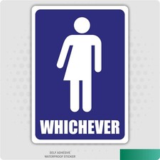 Qualunque bagno - Adesivo ufficio wc transgender neutro per tutti i generi Toilet Sticker price