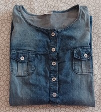 Camicia donna/ragazza. Colore denim delavè. Taglia M Camicia Ragazza price