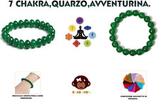 bracciale chakra quarzo avventurina natural stone reiki etnico hippie rasta zen Natural Stone Bracciali price