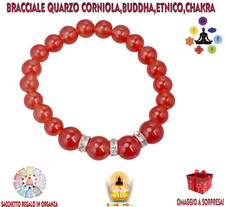 Bracciale chakra quarzo braccialetto punto luce corniola rossa natural stone Natural Stone Bracciali price