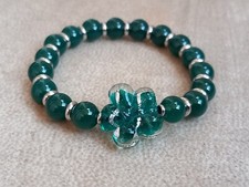 Pulsera flor ágata verde natural stone bracelet  brazalete piedra semipreciosa Natural Stone Bracciali price